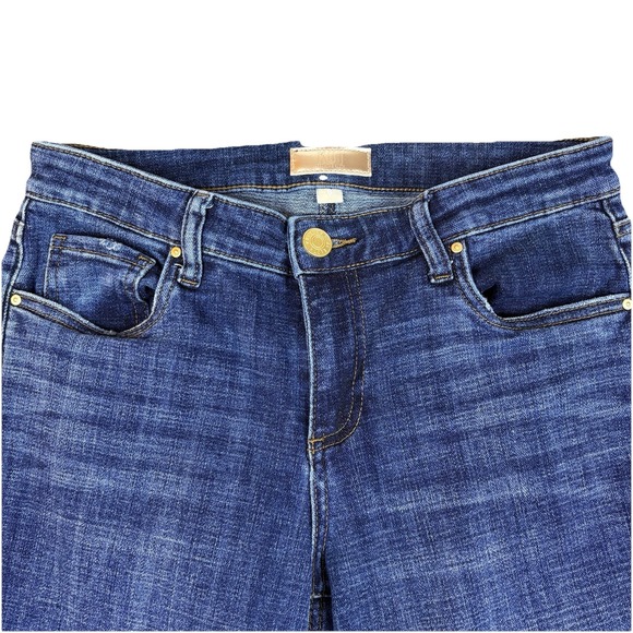 Kut From The Kloth Amy Crop Jeans Womens 6 Straight Leg Stretch Denim Roll Cuff - Picture 4 of 16